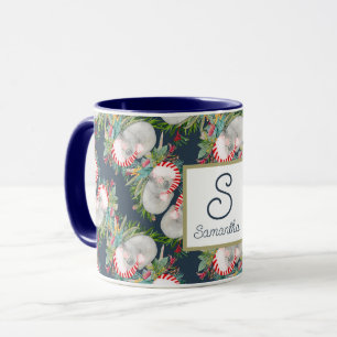 Taza Personalizado Koala Navidades Azul