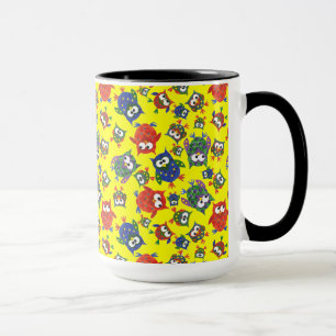 Taza Personalizado Lechuza Cute Café Mug, Rojo, Azul, V