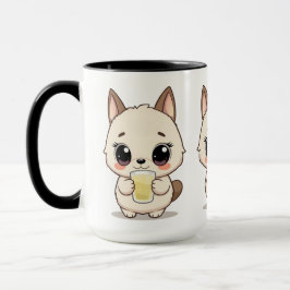 Taza Personalizado lindo con perro adorable con una beb
