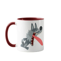 Personalizado Lobo, muy emocionado