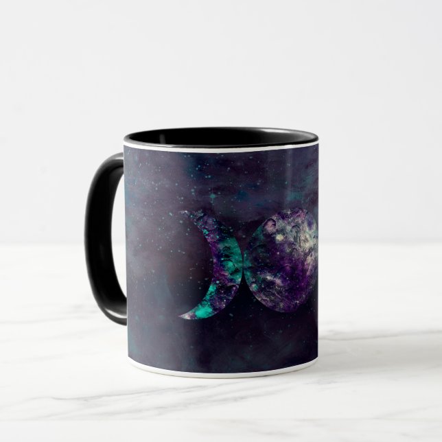 Taza Personalizado Luna Universo de la diosa triple de  (Anverso izquierdo)