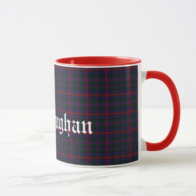 Taza Personalizado MacCaughan Clan Escocesa Tartan Plai (Derecha)