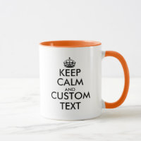 Personalizado Mantenga la calma y lleve el café de