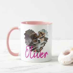 Taza Personalizado Mascota en forma de corazón Mug con 