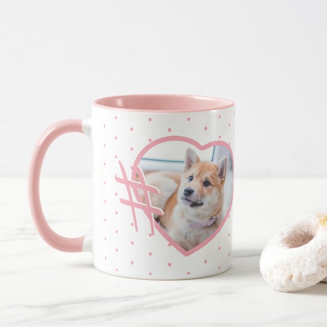 Taza Personalizado Mascota foto etiqueta Mi precioso co (Con donut)