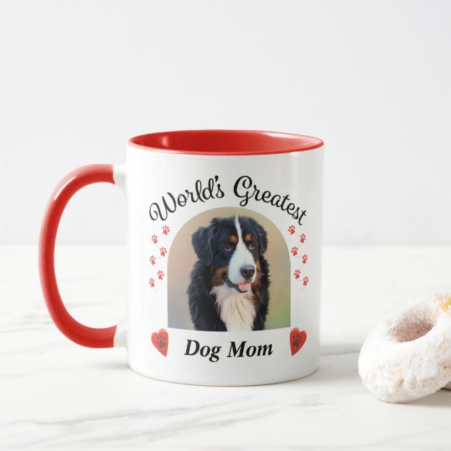 Taza Personalizado Mascota Perro Foto Mundos El Mayor P (Con donut)