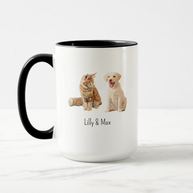 Taza Personalizado Mascota Personalizado Regalo De Café (Izquierda)