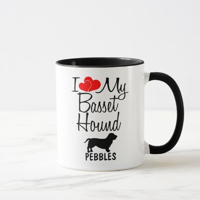Taza Personalizado Me Encanta Mi Mug De Hound (Derecha)