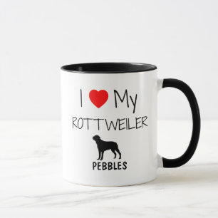 Taza Personalizado Me Encanta Mi Rottweiler