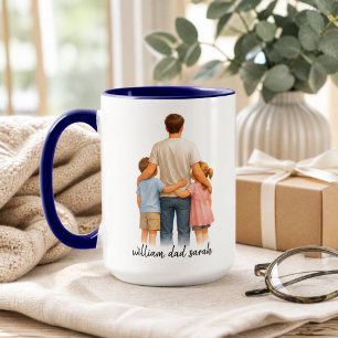 Taza Personalizado Mejor Papá del Mundo   Día del Padre