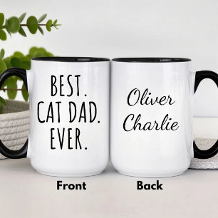 Taza Personalizado Mejor Papá Gato del Mundo 