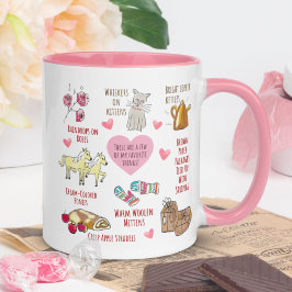 Taza Personalizado Mis Cosas Favoritas Ilustradas A Man