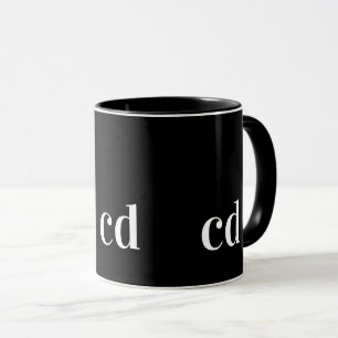 Taza Personalizado moderno con iniciales en monograma b