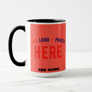 TAZA PERSONALIZADO MODERNO ESTILO NARANJA ROJO VERIFICA