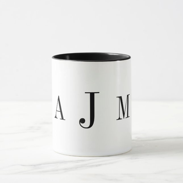 Taza Personalizado Monograma Mug (Centro)
