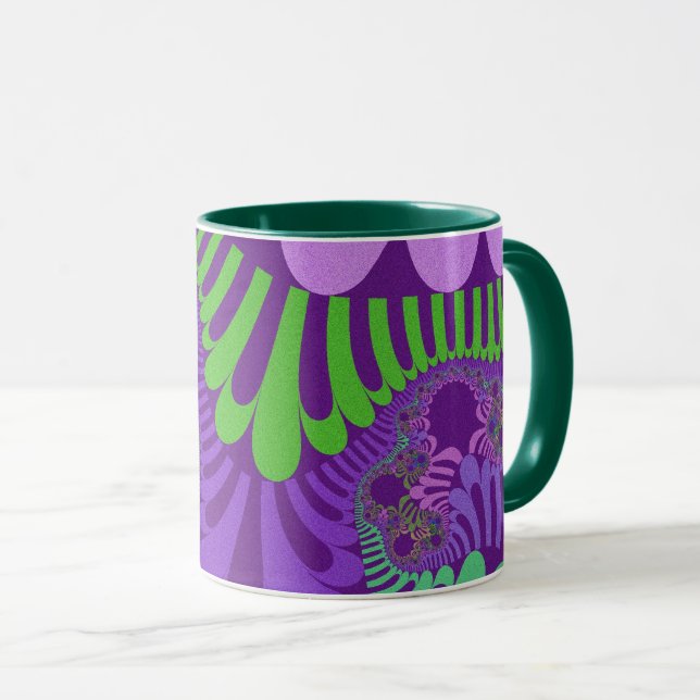 Taza Personalizado Morple Green Mod Coffee Mug (Anverso derecho)