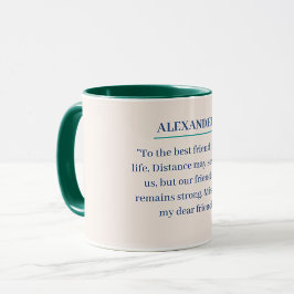 Taza Personalizado mug con tu mensaje de texto a tu ami