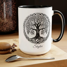 Taza Personalizado Mug del árbol de la vida, regalos es