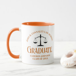 Taza Personalizado Naranja Licenciatura en Derecho Keep