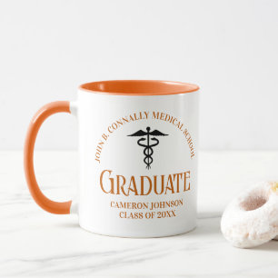 Taza Personalizado Naranja Licenciatura en Medicina Kee