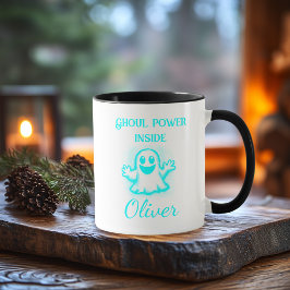 Taza Personalizado Neon Halloween Mug - Diseño fantasma