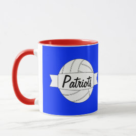 Taza Personalizado Nombre del equipo y Café de voleibol