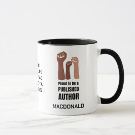 Taza Personalizado ORGULLOSO BLACK AUTOR DE PUBLICACIÓN