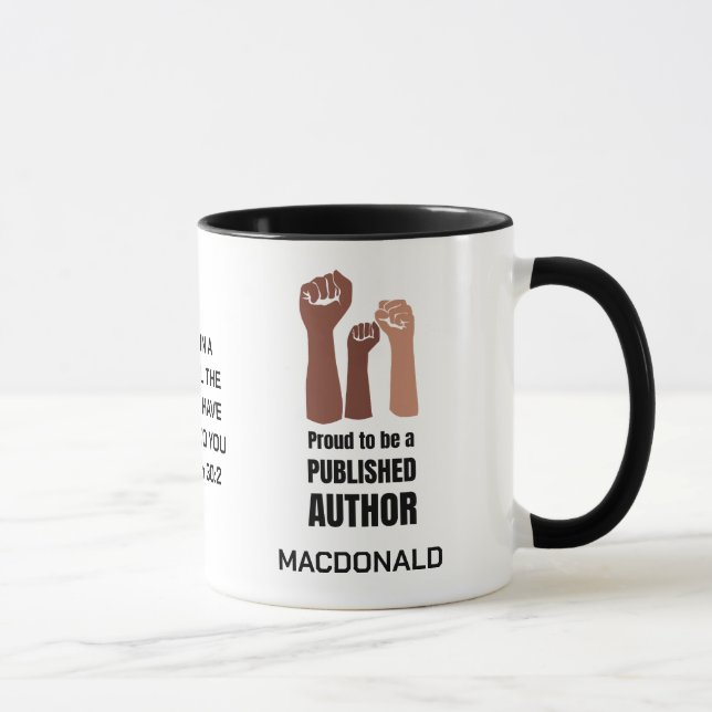Taza Personalizado ORGULLOSO BLACK AUTOR DE PUBLICACIÓN (Derecha)