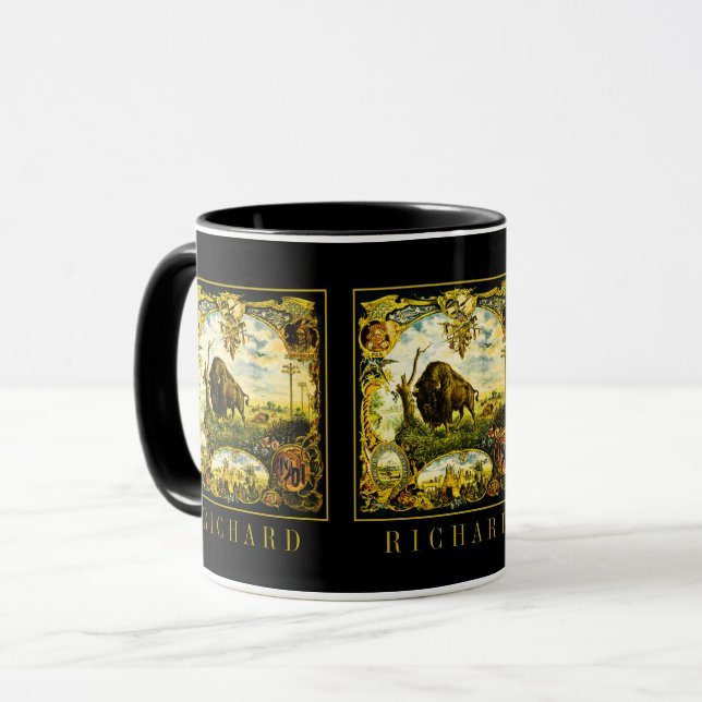 Taza Personalizado Pan Am Expo Bison Búfalo nativo amer (Anverso izquierdo)
