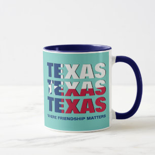 Taza Personalizado patriótico TEXAS FLAG