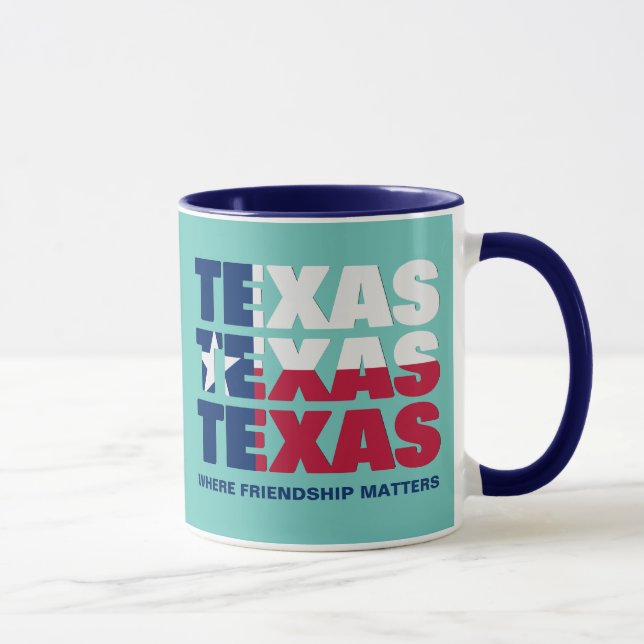 Taza Personalizado patriótico TEXAS FLAG (Derecha)