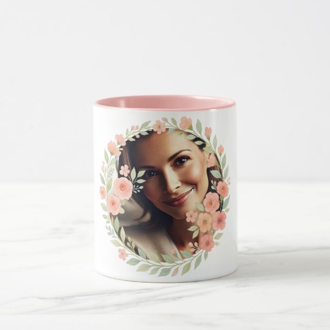 Taza Personalizado Photo Mug - Feliz Día de la Madre, m (Centro)