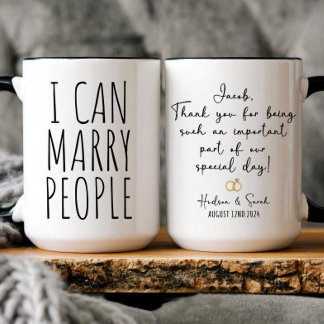 Taza Personalizado Puedo casarme con Boda de gente