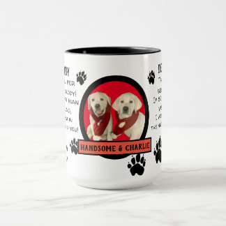 Taza ¡PERSONALIZADO PUPPY DOG DADDY! QUERIDO CAFÉ masco