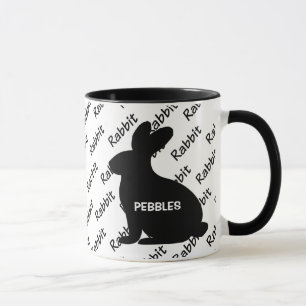 Taza Personalizado Rabbit Silhouette