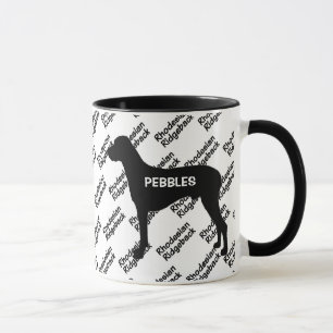 Taza PERSONALIZADO Rhodesian Ridgeback Perro Silhouette