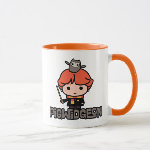 Taza Personalizado Ron Weasley y Pigwidgeon