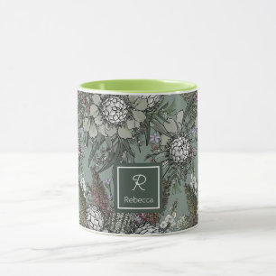 Taza Personalizado Sage Wild Bush Flor Bouquet