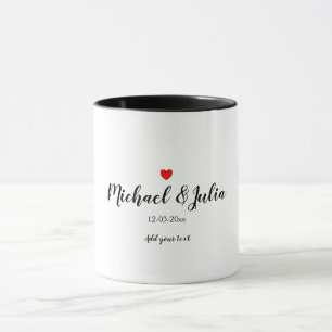 Taza personalizado simple minimal añade tu nombre año c