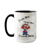 personalizado "Sonríe grande, ríe a menudo, repite