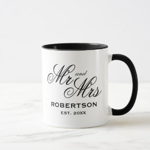 Taza Personalizado Sr. y Sra. coffee mug para recién ca