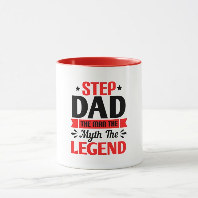 Taza Personalizado Step Dad Combo Mug (Centro)