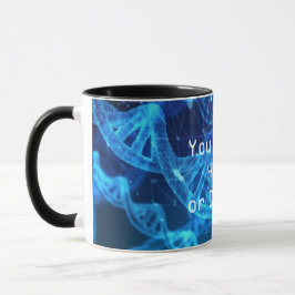 Taza Personalizado Texto azul Doble Helix Ciencia de la