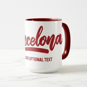 Taza Personalizado Texto Barcelona