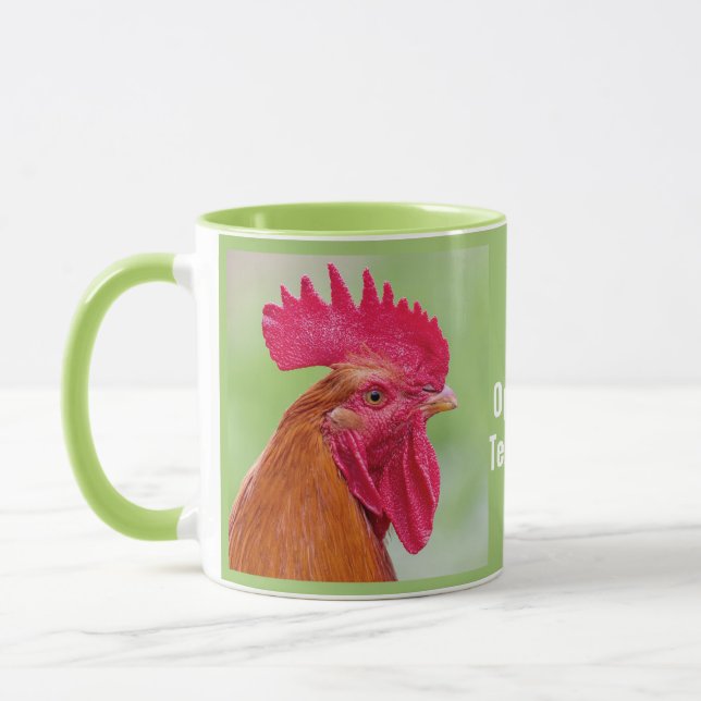 Taza Personalizado Texto Mugs de gallos (Izquierda)