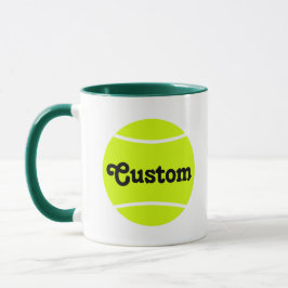 Taza Personalizado Texto Pelota de tenis Café Mug