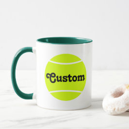 Taza Personalizado Texto Pelota de tenis Café Mug