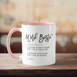 Taza Personalizado Textos Trabajo Bestie Fun CoWorker<br><div class="desc">Suba su trabajo bien con este divertido tazón de café totalmente personalizable con una definición única y agradable de su marido o esposa de oficina. ¡Un gran regalo para esa persona especial que hace que tu trabajo sea soportable! ¡Incluya su nombre personalizado en la descripción!</div>