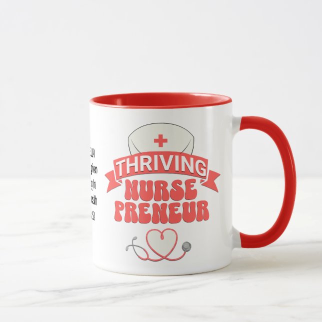 Taza Personalizado THRIVING NURSEPRENEUR Nurse Entrepre (Derecha)