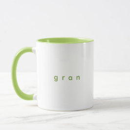 Taza Personalizado verde sabio minimalista texto Gran b